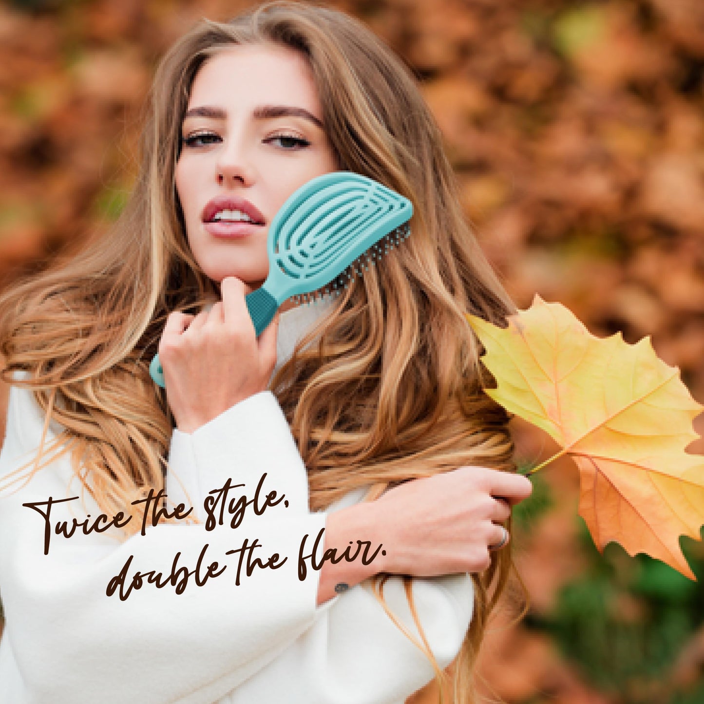 NuWay® DoubleC® Detangling Hair Brush – The Original Home Scalp-Care Brush – Patented Double Curved Scalp Care Hairbrush for Gentle Detangling, Volume Styling & Wet or Dry Hair (Grass Green)