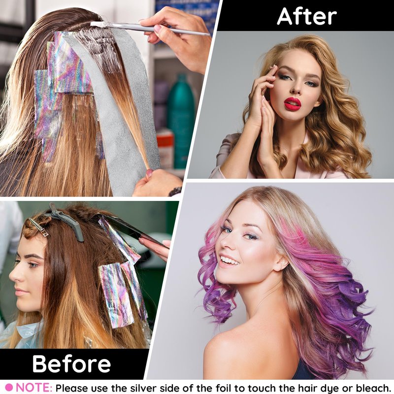 Segbeauty Aluminum Foil Roll For Hair, 50 m Colorful Embossed Hair Foils Professional Hair Coloring Hair Dye Tools, Foil Paper Aluminum Foil Sheets Hair Highlighting Kit Barber Balayage and Bleaching