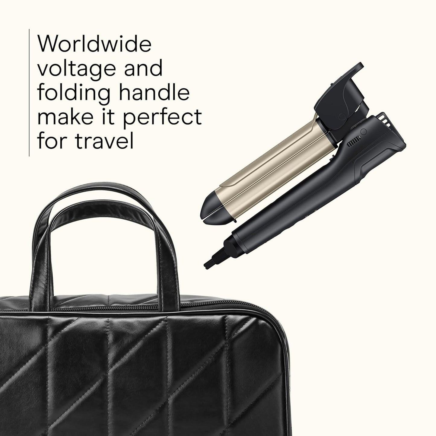 INFINITI PRO CONAIR 2-in-1 Hair Styler | Travel Flat Iron & Curling Iron, Tourmaline Ceramic, Dark Gray, 1¼" Plates