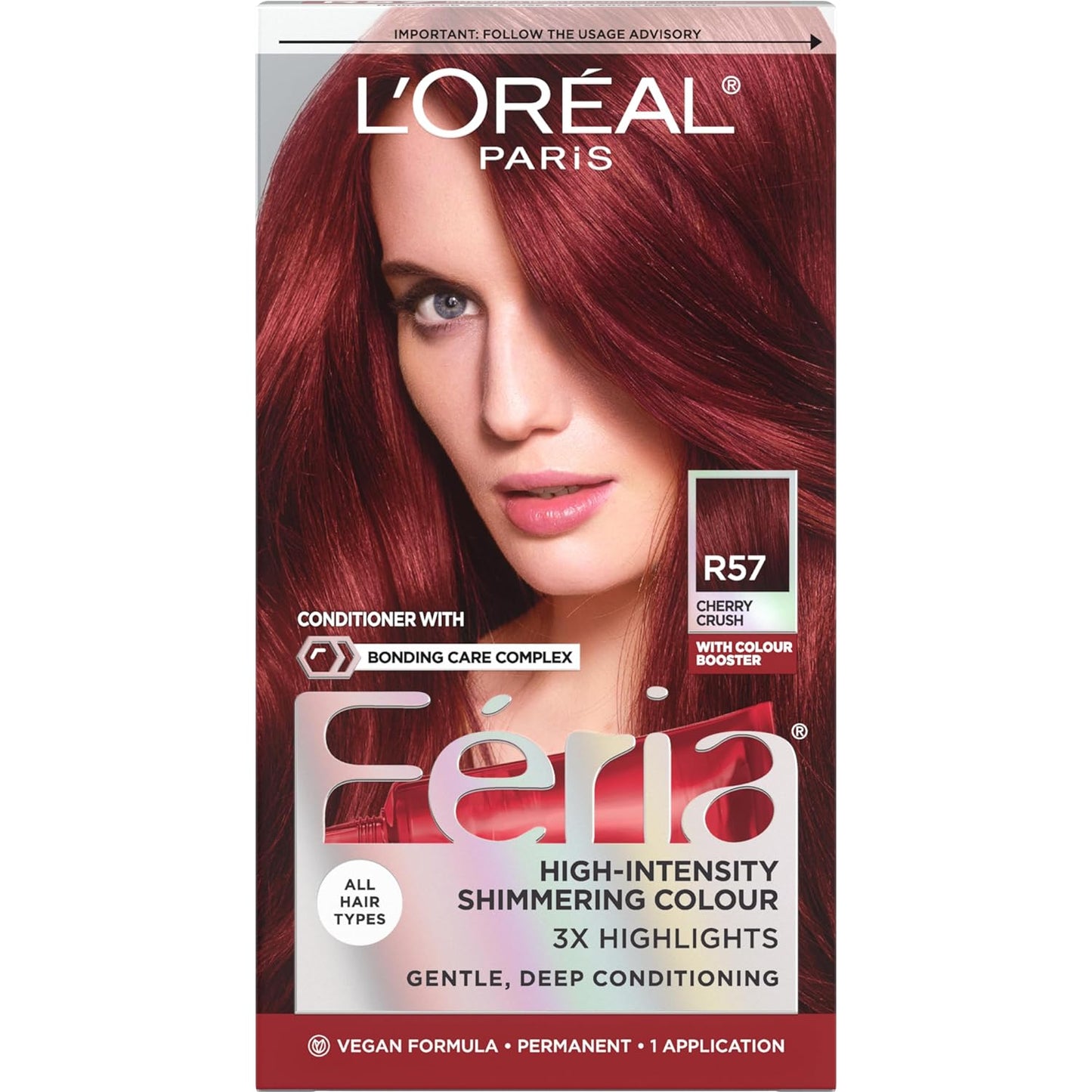 L’Oreal Paris Feria Hair Color - High Intensity Jet Black Dye for 3X Highlights | 1 Kit
