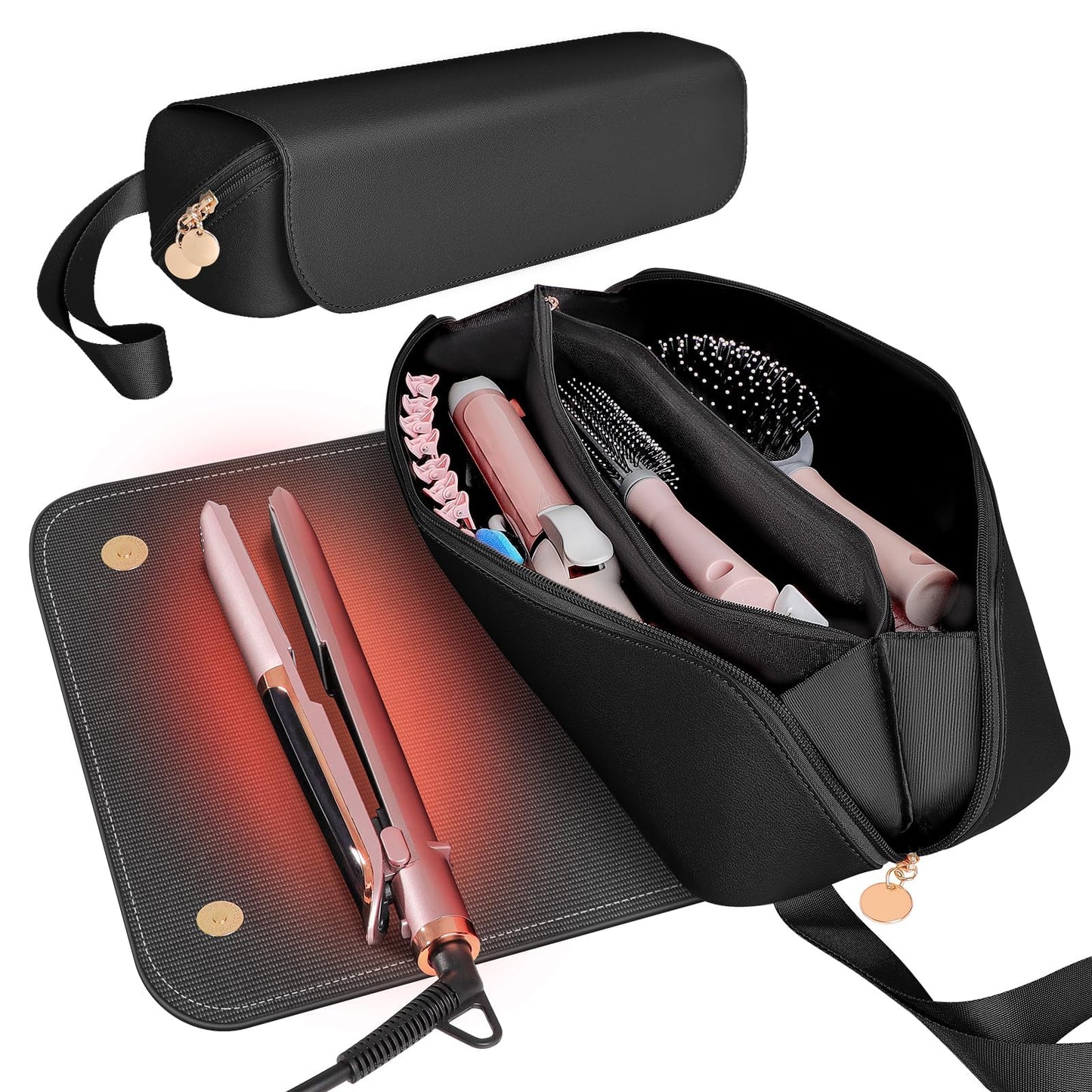 SS Hair Tools Travel Bag with Heat Resistant Mat