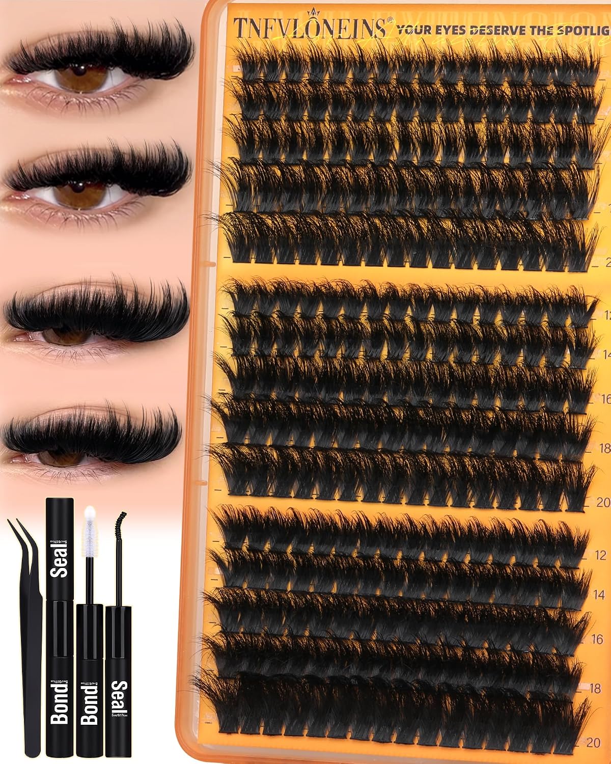 Lash Clusters - Wispy Spiky Individual Eyelash Extensions | DIY D Volume (10-16MM, 3 Styles)
