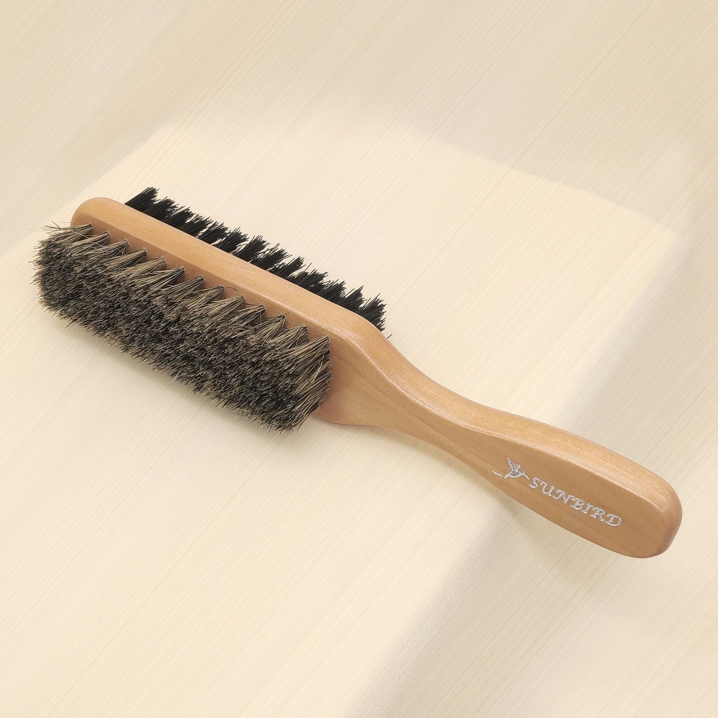 Premium Dual-Sided Beard Brush for Men with Bristle and Nylon Bristles, Professional Grooming Tool for Softening and Styling with Beard Oil, Balm, Wax, Must-Have for Beard Care Kit