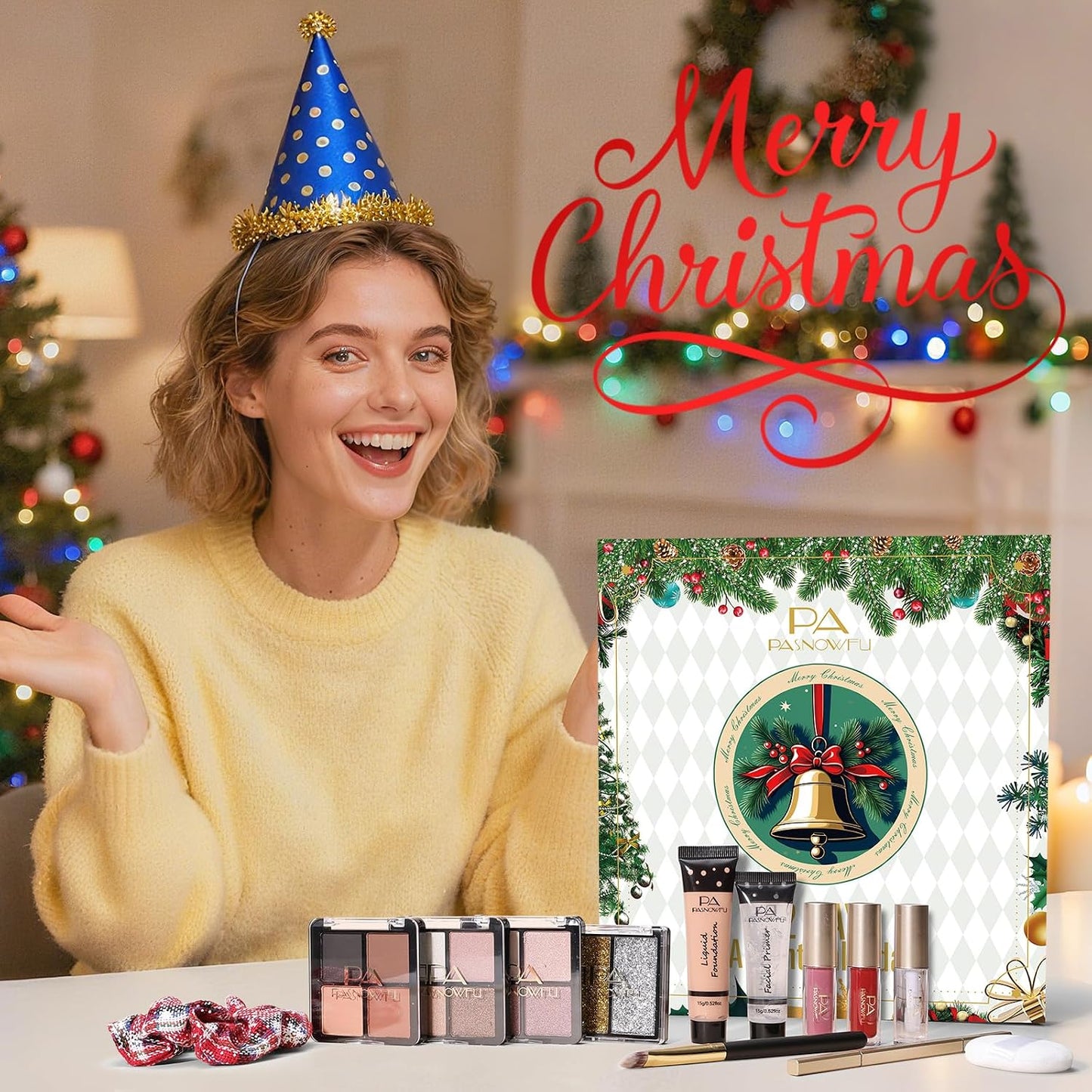 Makeup Advent Calendar 2025 - 12 Days of Surprises for Women & Teens | Holiday Countdown with Eyeliner & Lip Oil