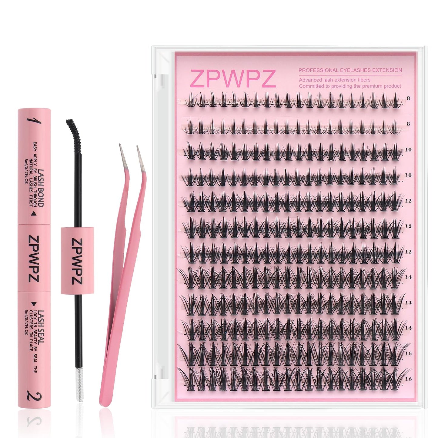 Manga Lash Clusters Kit - Spiky Eyelash Extensions with Bond & Seal | 120 Pcs Aesthetic Set