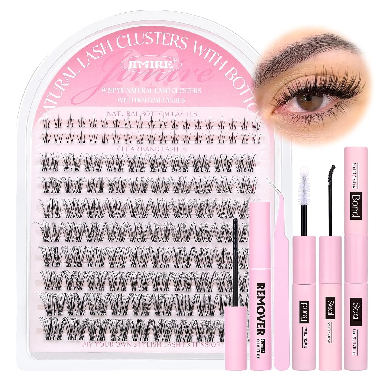 Manga Eyelash Clusters - Natural C Curly 10-14MM Wispy Individual Lashes | 110Pcs DIY Extensions