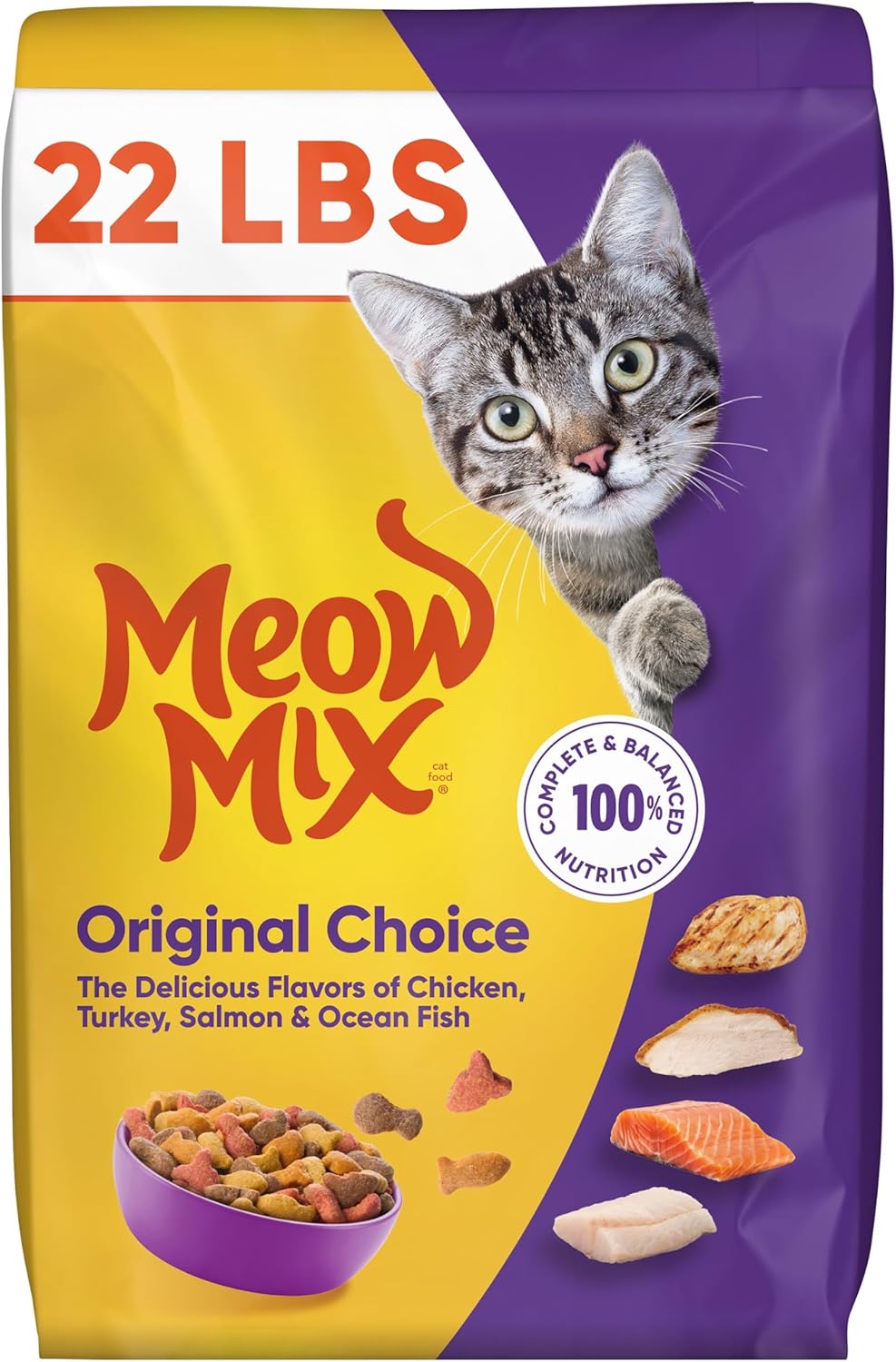 Original Choice Dry Cat Food - Meow Mix | 6.3 lb Bag for Healthy Cats
