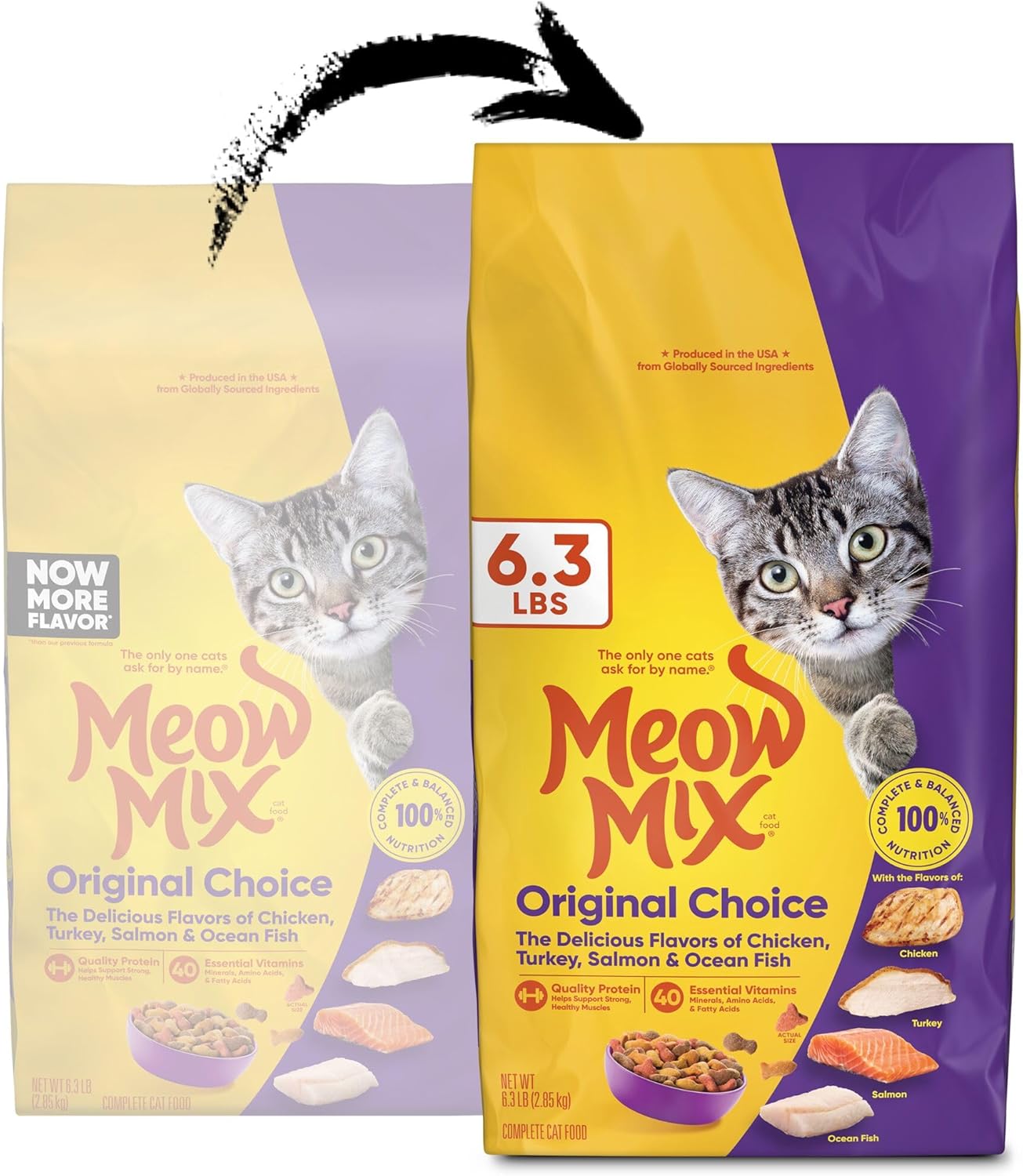 Original Choice Dry Cat Food - Meow Mix | 6.3 lb Bag for Healthy Cats