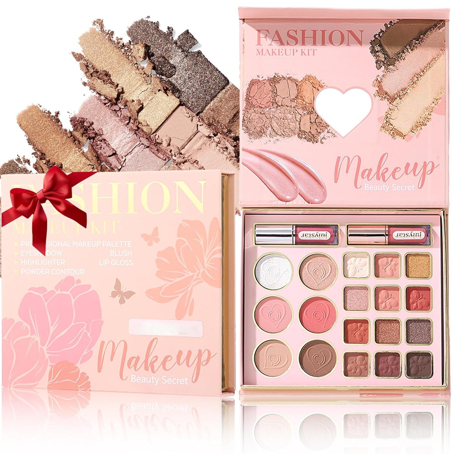 Professional Makeup Kit - 20 Color Waterproof Cosmetic Palette with Eyeshadow, Blush & Lip Gloss | Ideal Gift for Women & Teens