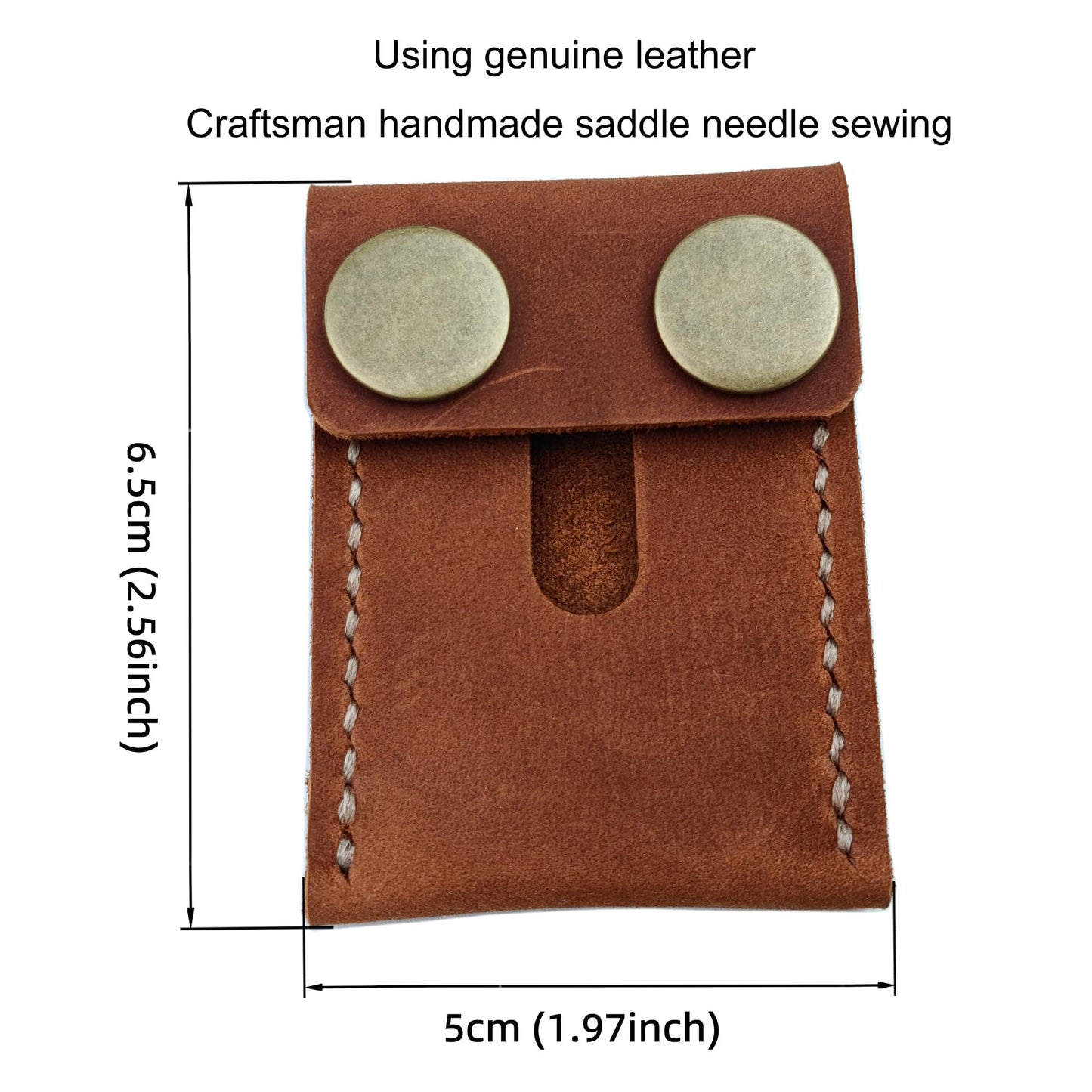 MEEBOY Handmade Leather Safety Razor Cover, Double Edge Head Case, Travel Protection Accessory (Brown)