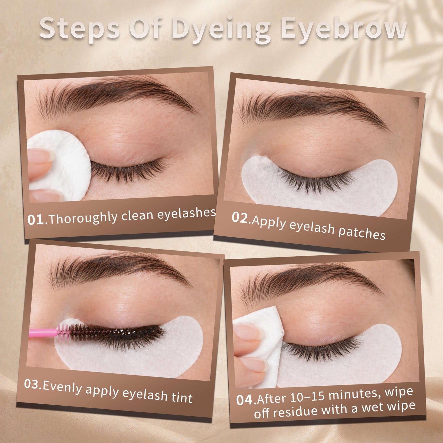 Eyelash & Eyebrow Color Kit with Olive Oil and Jojoba Oil, 2 in 1 Professional Eye Lash Tint & Brow Dye, Safe & Easy to Use with Natural Results, Gentle on Skin for Beginner Salon Beauty 5ml (Brown)