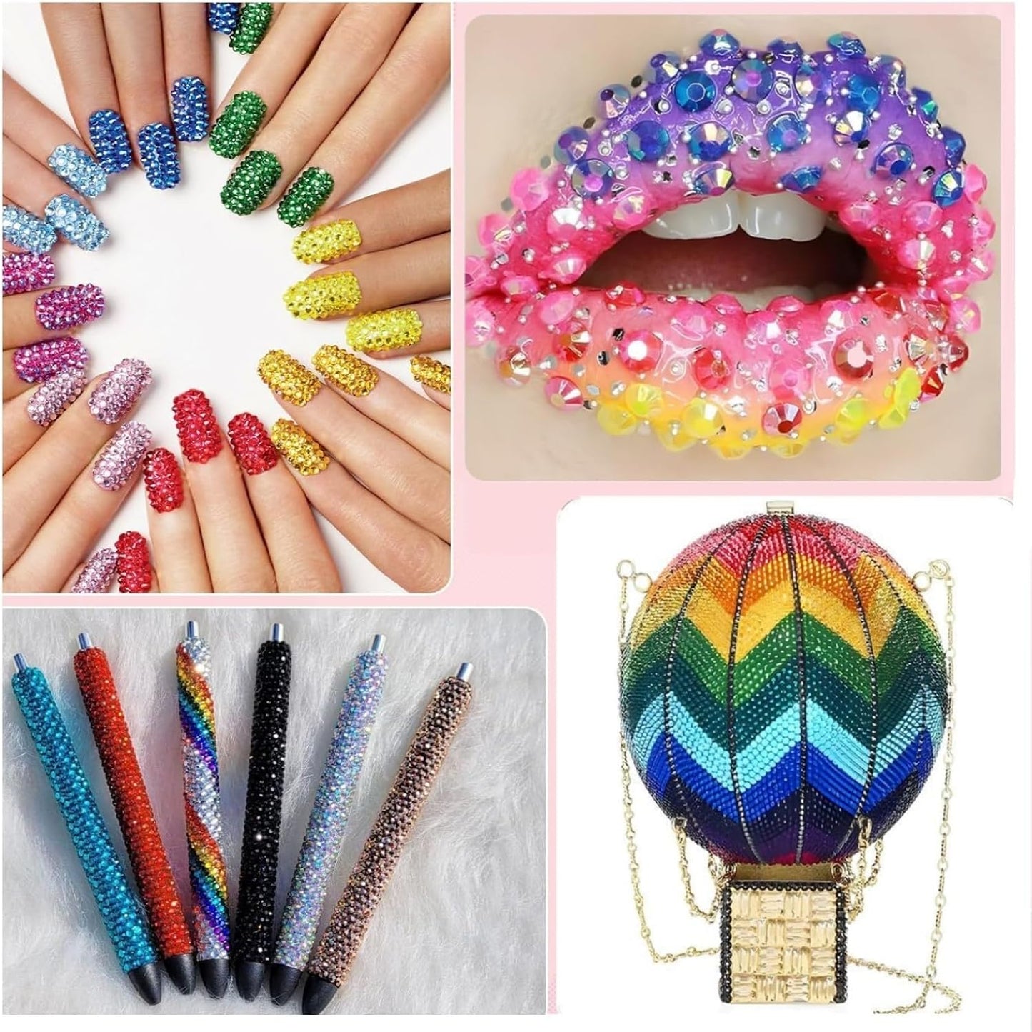 Bedazzler Kit - 3mm Rhinestones & Tools for DIY Projects | 24 Colors, Glue & Pen Included