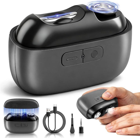 Electric Nail Clipper - Rechargeable Automatic Trimmer with Light & Storage | Ideal for Seniors & Adults (Black)