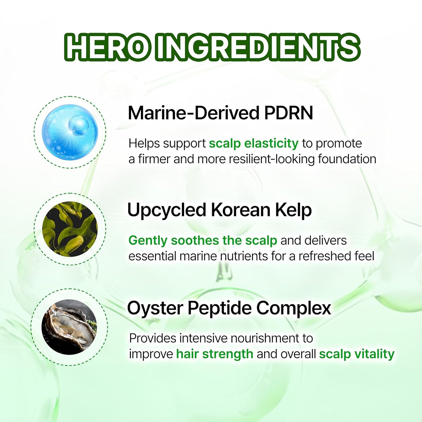 Algae Therapy Seaweed Shampoo - Marine Peptide & Biotin Formula | Volumizing Scalp Strengthening Wash | 16.9 Fl Oz (500ml)