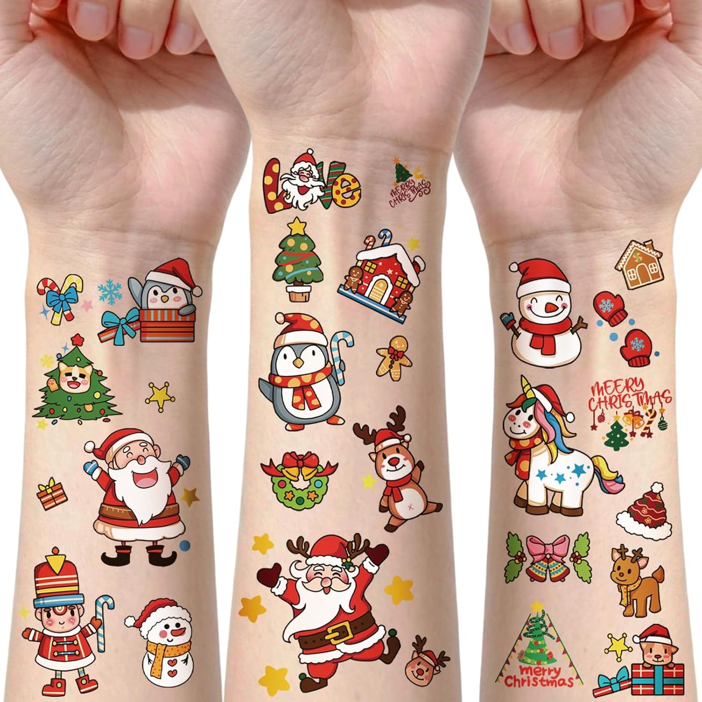 Glow Unicorn Princess Temporary Tattoos - 252+ PCS Luminous Stickers for Kids | Rainbow Castle & Fairy Theme Party Favors