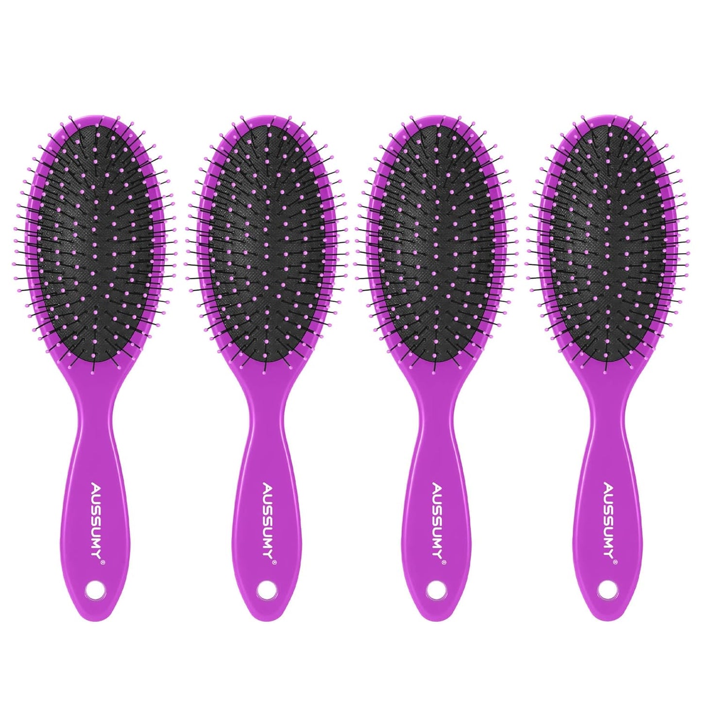 Air Cushion Detangling Hair Brush - 2 Pack Ultra Soft Bristle Detanglers for Curly Hair | Black & Green