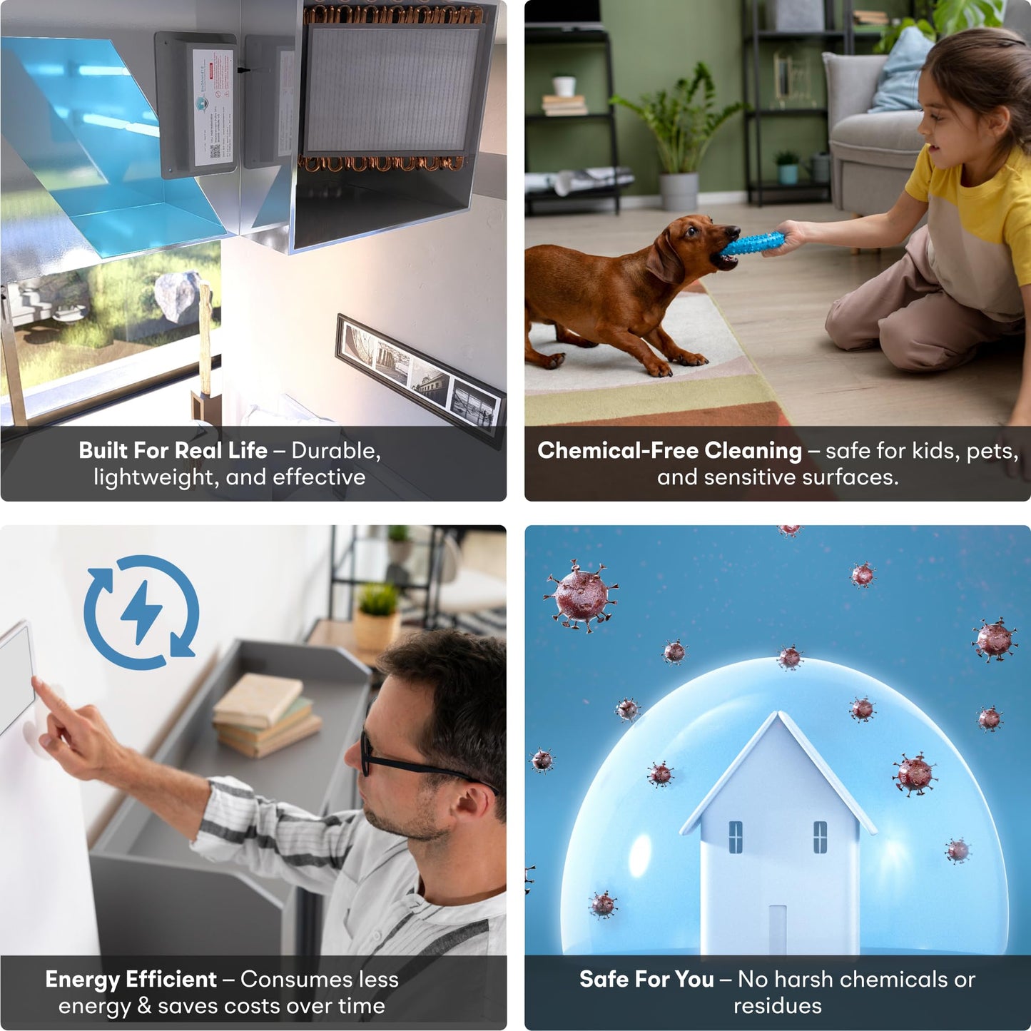 BioShieldUV® 18W 24V HVAC UV Light Air Purifier Bulb Magnetic Holder Powered by HVAC Ballast - Air Filter UV Lamp for Air Conditioner, UVC Light for AC Air Conditioner (18W-AC)