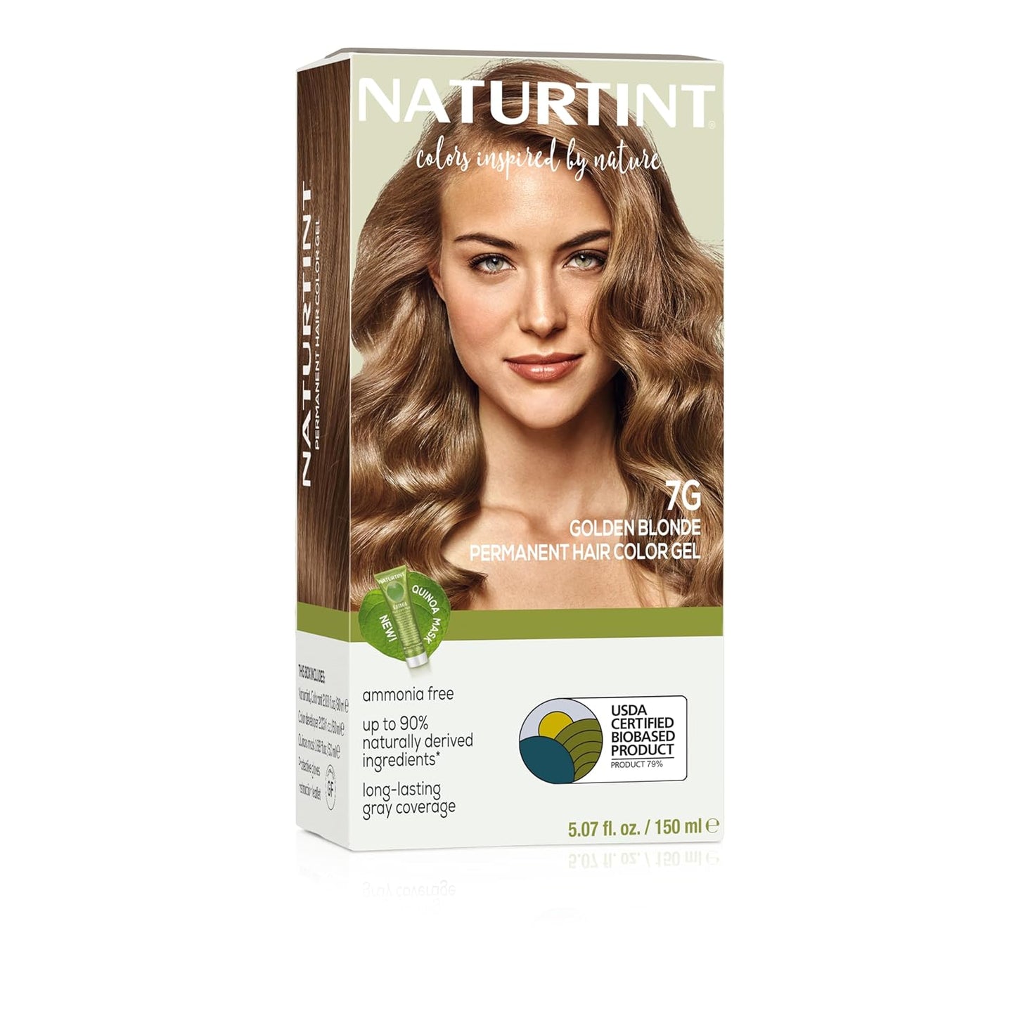 Naturtint 7N Hazelnut Blonde Permanent Hair Color | Ammonia-Free, Vegan, 100% Gray Coverage, Long-Lasting Results