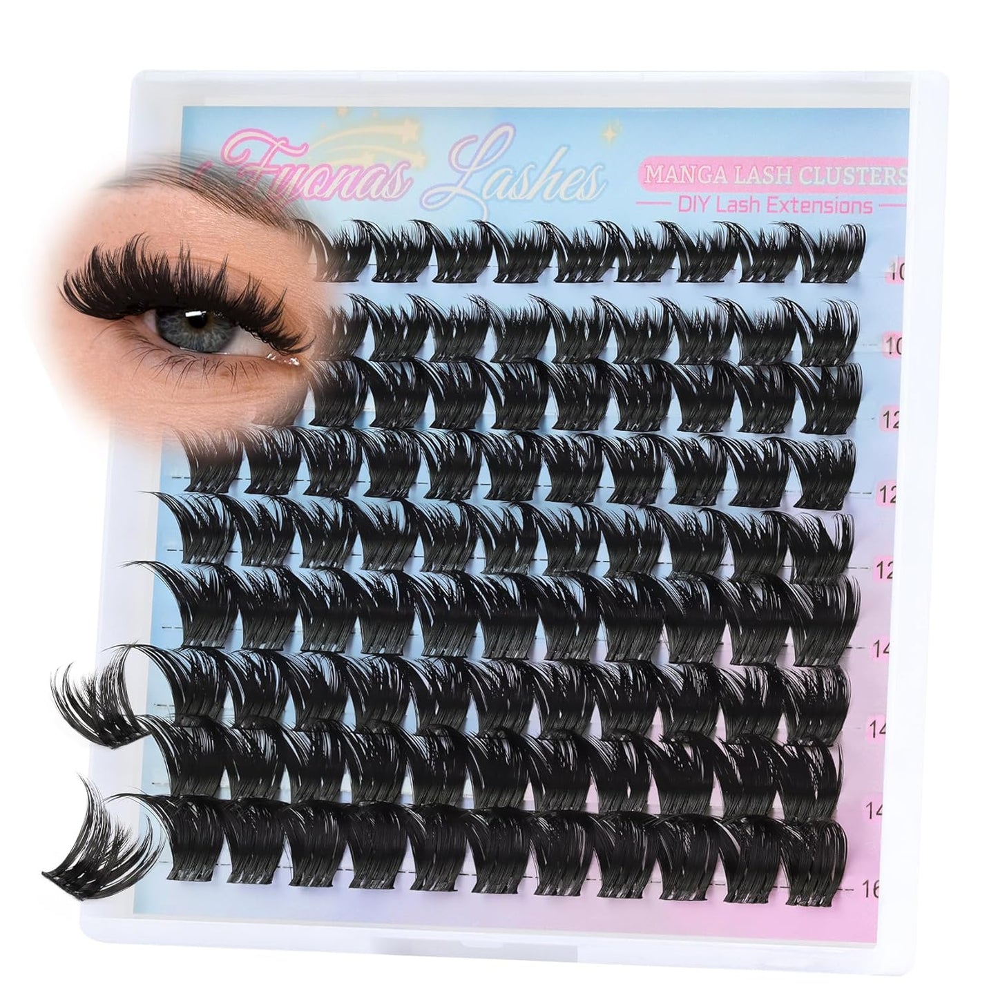 Manga Eyelash Clusters - Spiky Individual Lashes for Volume & Cosplay | 80Pcs C Curl