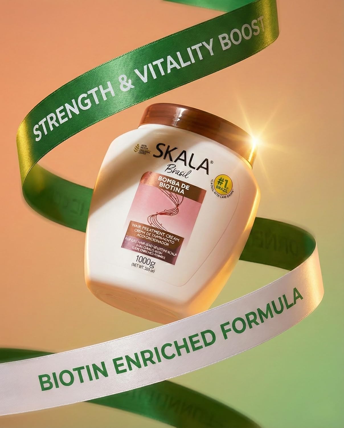 Skala Expert Biotin Bomb Hair Cream - Nourishing Hair Treatment for Weak, Damaged Hair | 1 Kg (35.2 oz)
