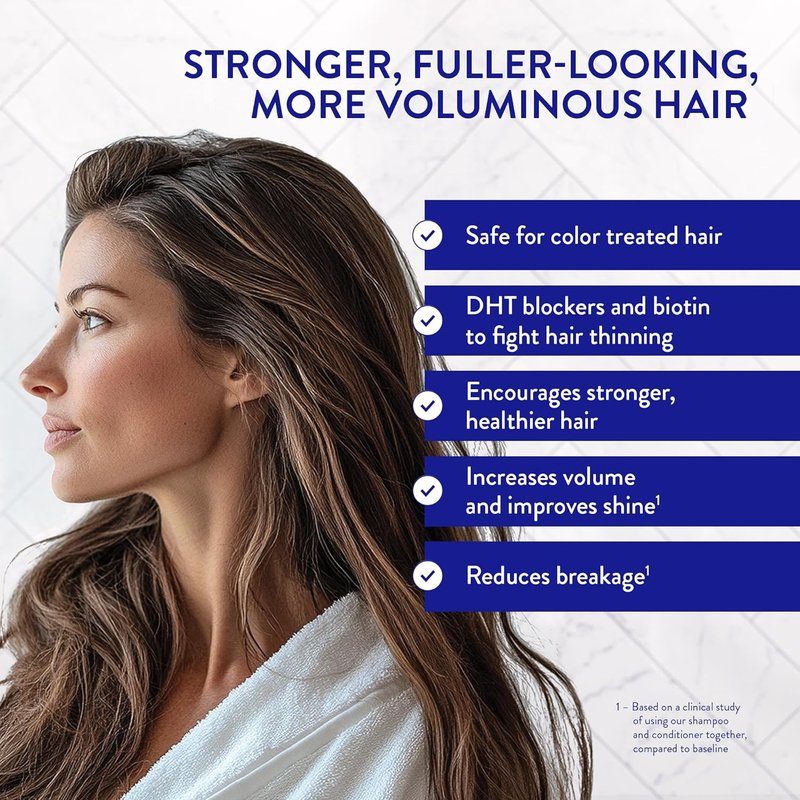 Anti-Thinning Deep Conditioner for Thinning Hair - Clinically Tested DHT Blocker Formula with Saw Palmetto & Nettle Oil | Rose Hips Infusion