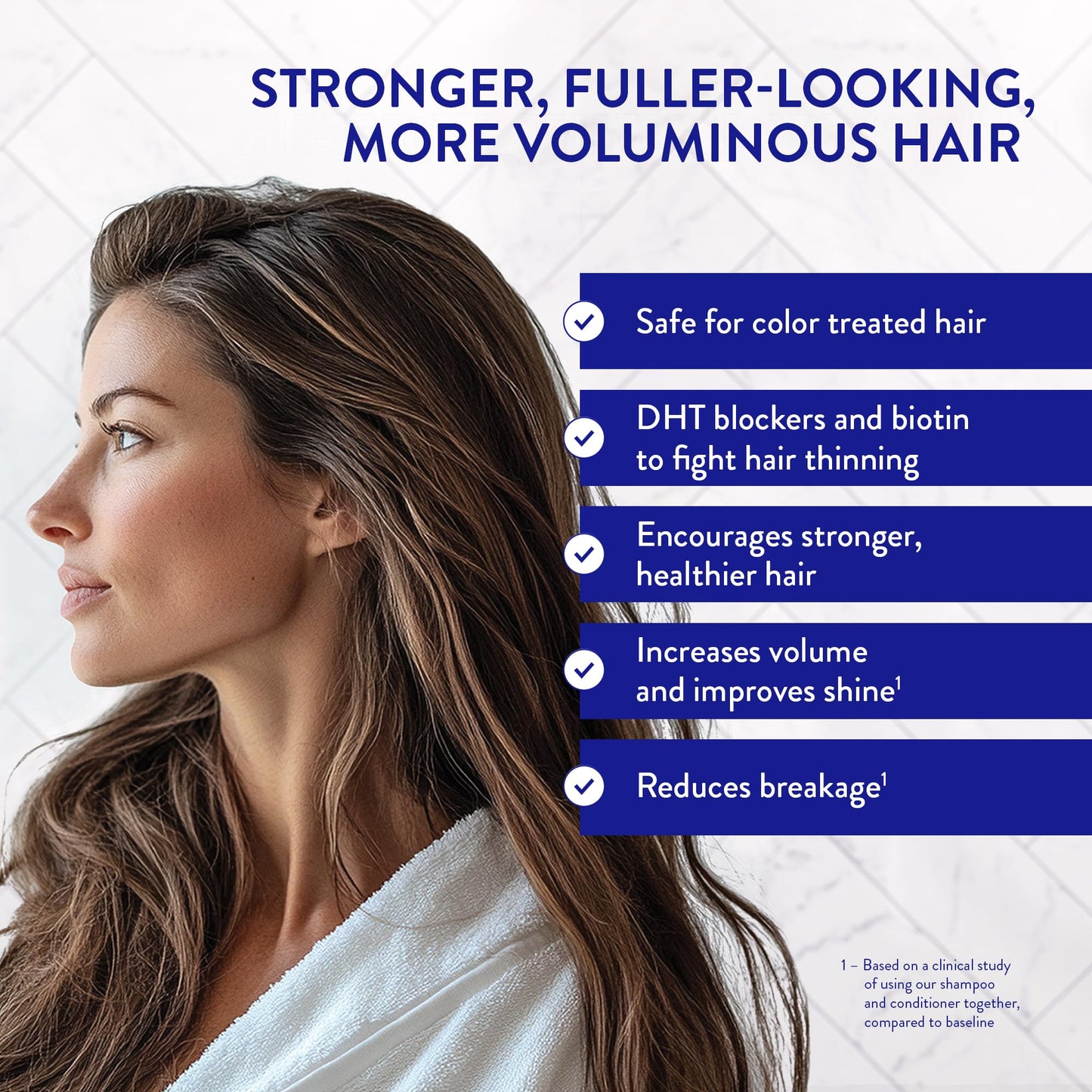 Routine Wellness Anti-Thinning Shampoo and Conditioner Set for Thinning Hair - Biotin DHT Blocker Women & Men - Color Safe Shampoo for Hair Loss & Healthier Hair - Pear Blossom & White Lotus Set