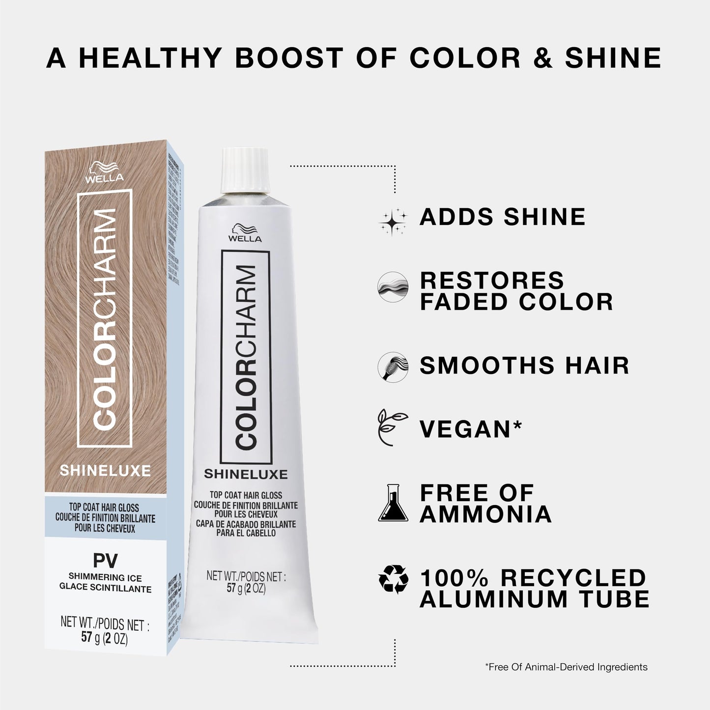 COLORCHARM ShineLuxe Top Coat Hair Gloss | BR Chocolate Glacé | 2 oz.