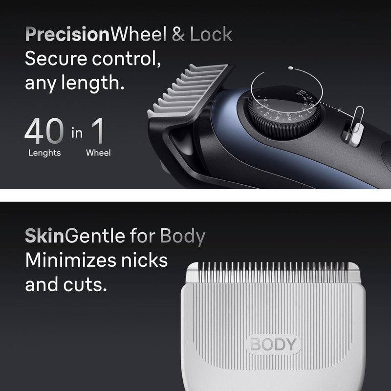 Braun Series 9 All-in-One Beard & Body Grooming Kit for Men, Cordless Trimmer, Hair Clippers & Shaver for Face, Hair & Body with Gillette Labs Razor, AIO 9530