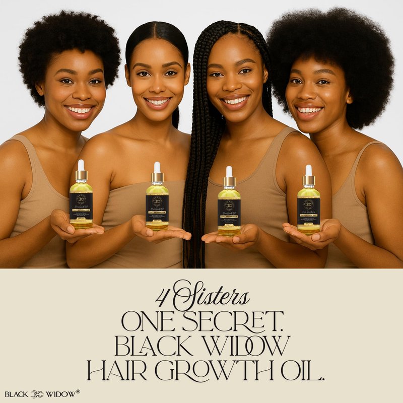 Black Widow Rosemary Mint Scalp & Hair Oil, 2 Oz, with Castor, Jojoba, Peppermint & Vitamin E, for Dry Scalp, Split Ends & Stronger-Looking Hair, All Hair Types