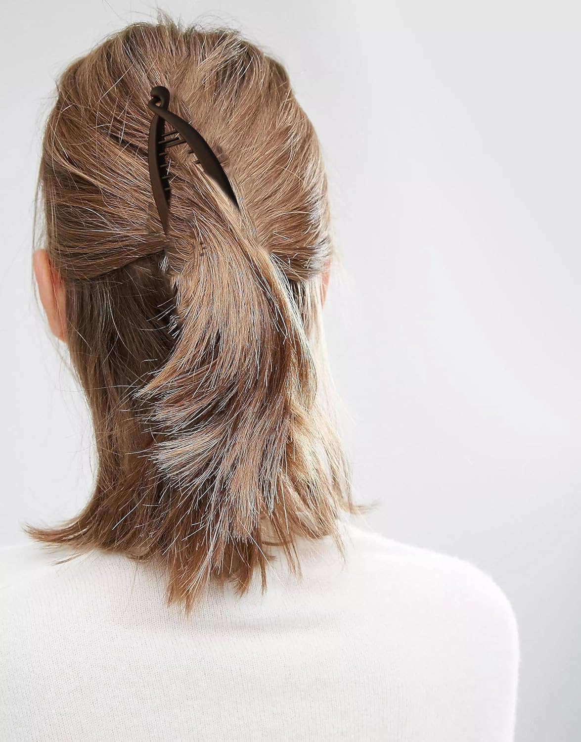 Banana Clips for Women - 2 Pcs Small Volumizing Claw Clips for Thin Hair | Retro Ponytail Bun Holders
