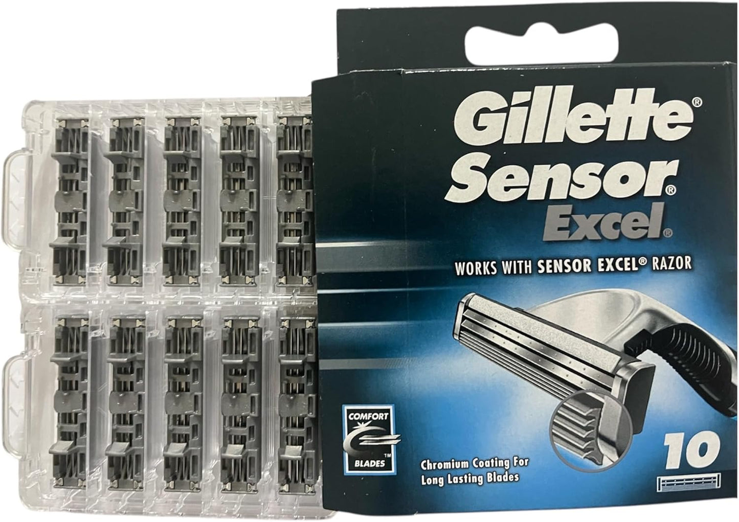 Gillette Sensor Excel Razor Blades - 50 Count | Precision Comfort Shaving