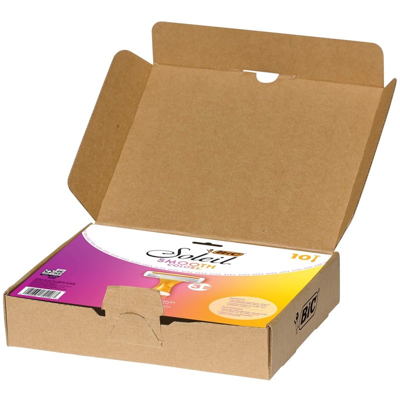 BIC Soleil 3 Colors Women's Disposable with 3 Blade Razors, Anti-Slip Grip and Soothing Moisture Strip, 20-Pack