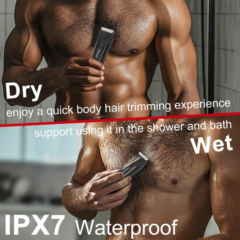 COSOUL Body Hair Trimmer for Men Ball Trimmer Body Groomer Professional Pubic Electric Groin Hair Shaver Mens Grooming Intimate Personal Pube Private Area Cordless