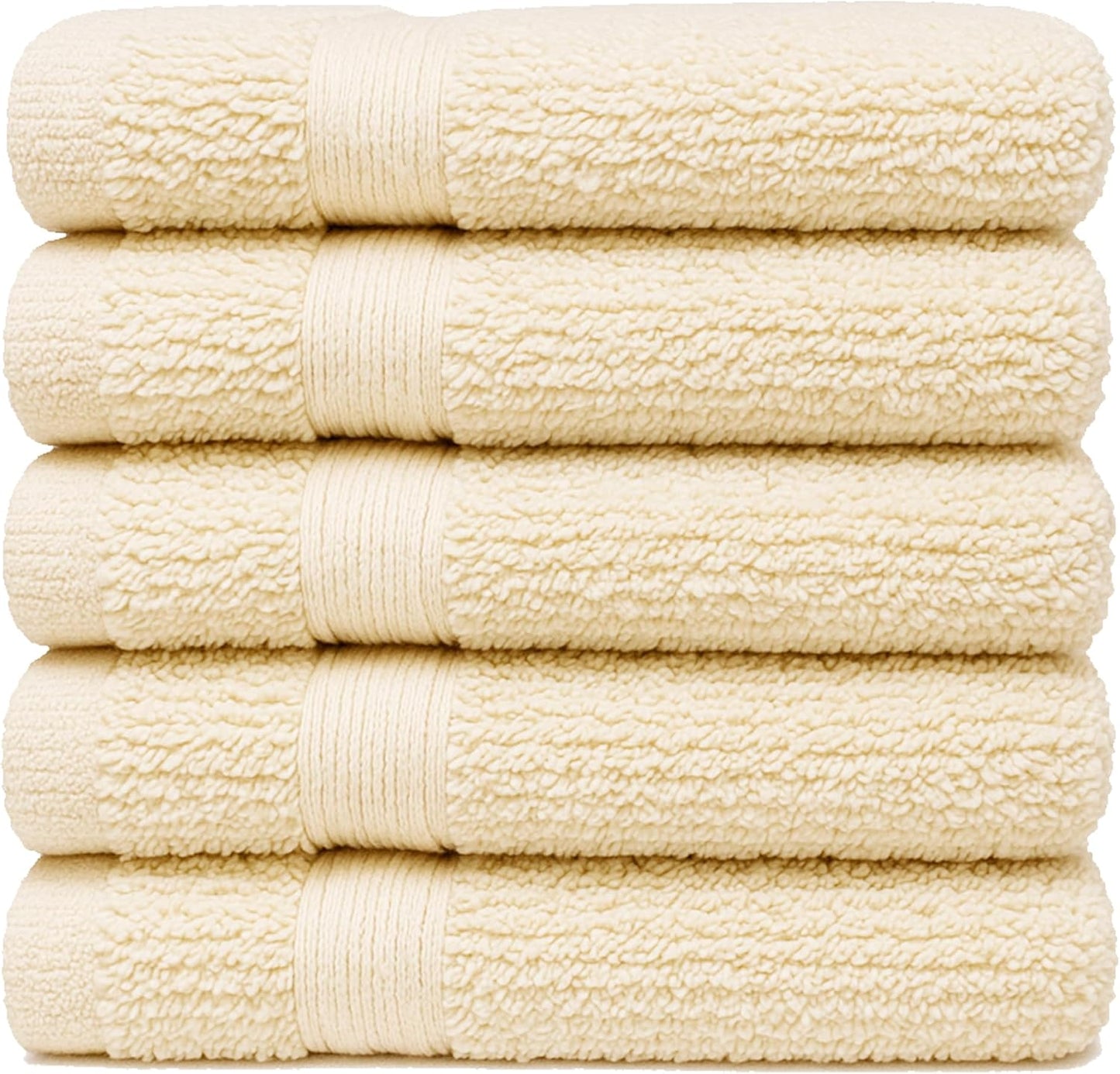 Luxury Cotton Washcloths - Ultra Soft & Super Absorbent Terry Towels | 12x12 MultiPack in China Blue