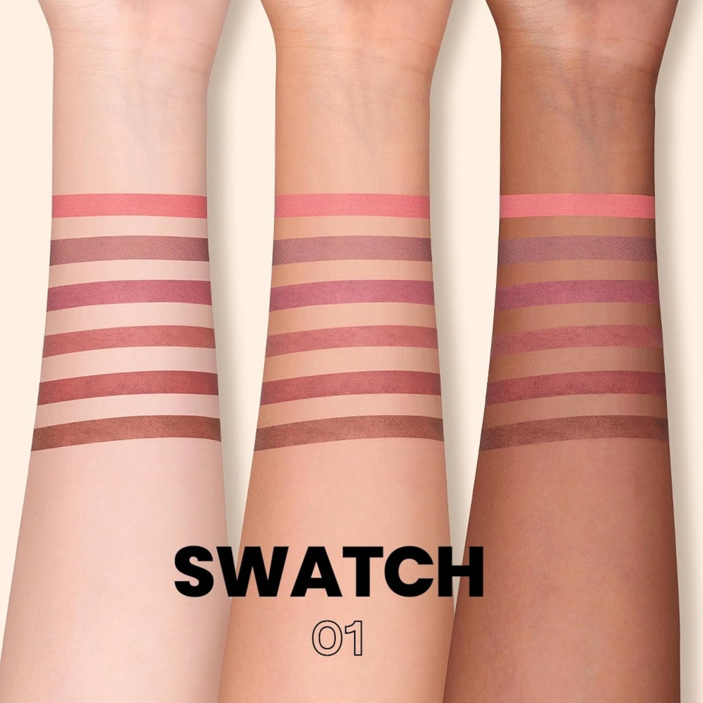 Lip Liner Set - 6 Pcs High Pigmented Matte Finish | Natural Oak, Brown, Pink, Red Colors