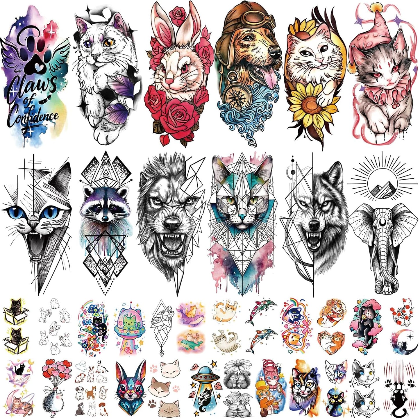 Glow Unicorn Princess Temporary Tattoos - 252+ PCS Luminous Stickers for Kids | Rainbow Castle & Fairy Theme Party Favors
