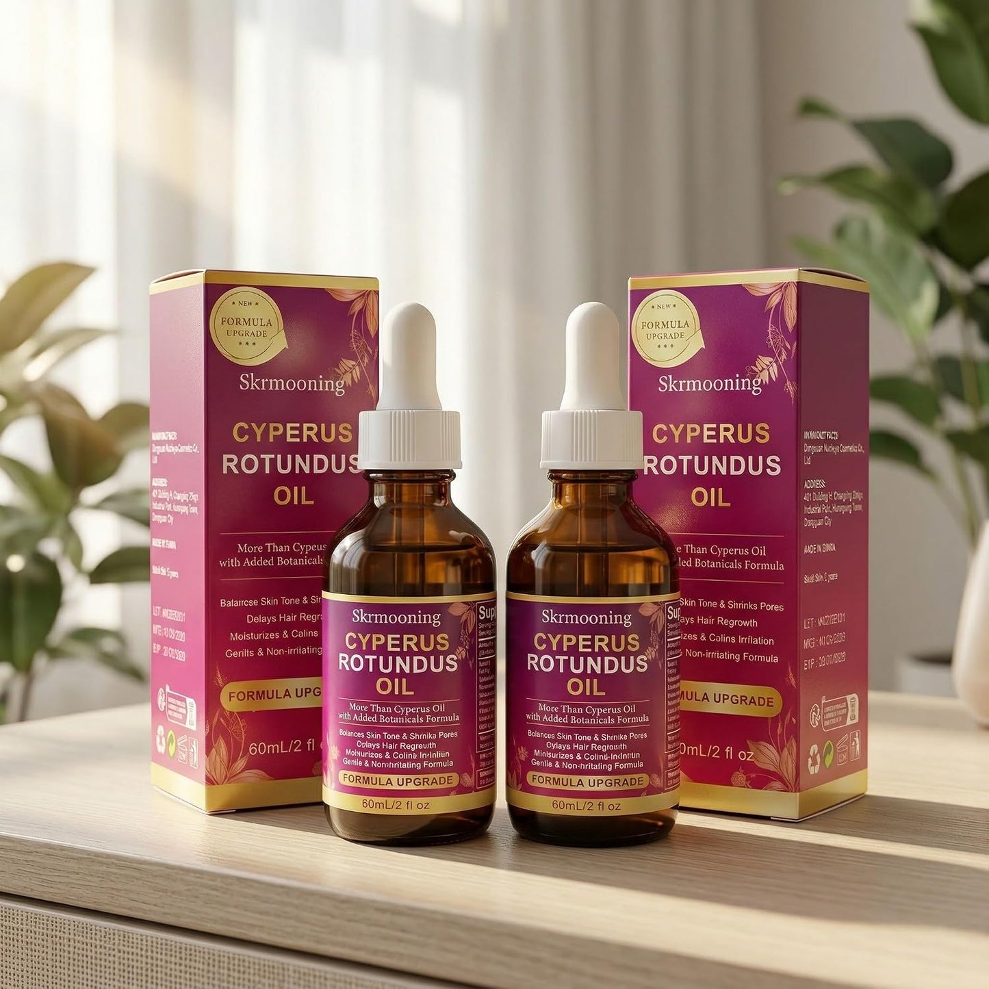 Cyperus Rotundus Oil - Natural Hair Removal Oil with Aloe Vera & Jojoba | 2PCS for All Skin Types