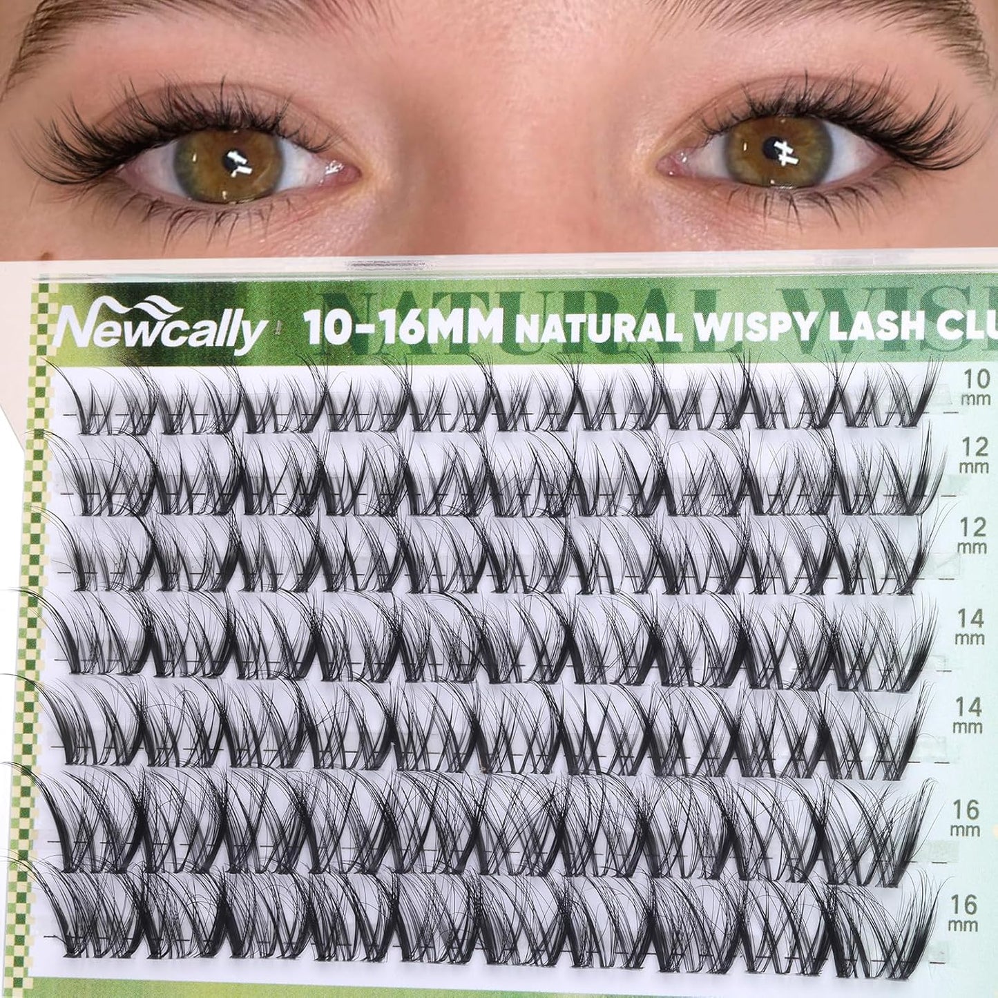 Natural Lash Clusters - Invisible Band CC-Curly Eyelash Extensions | 10-16MM Spider Cluster Lashes