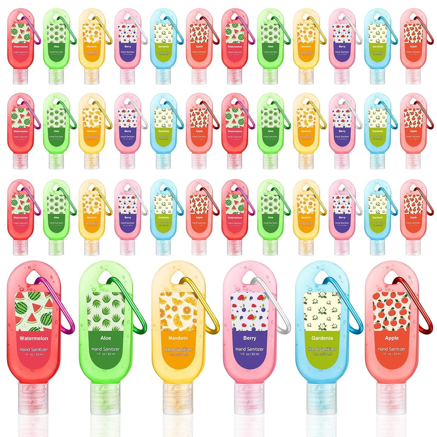 Mini Travel Size Hand Sanitizer Keychain - 24 Pcs Gift Set for Teachers, Nurses & Staff | Appreciation Thank You Bulk