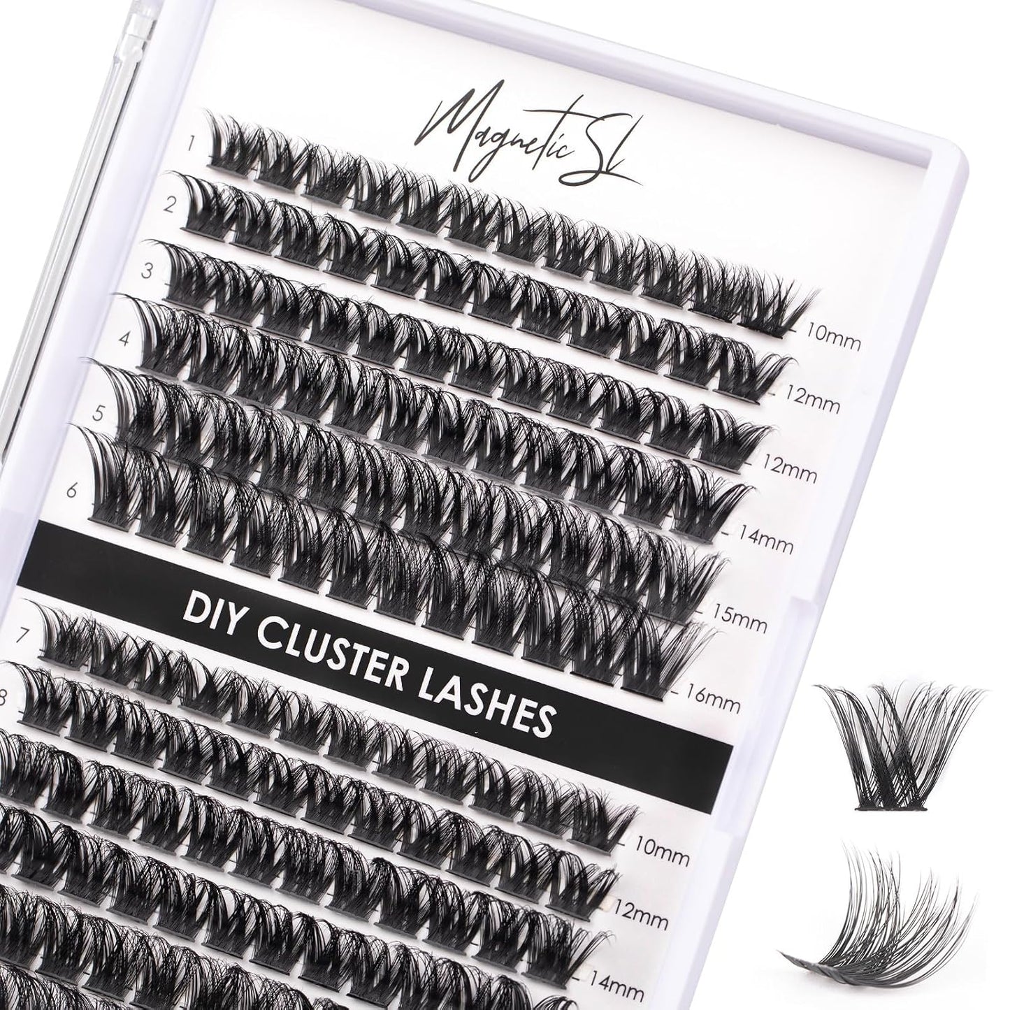 Lash Clusters - 480 Multi-Style False Eyelash Extensions | 10-20mm Thick 60D-100D for DIY Beginners