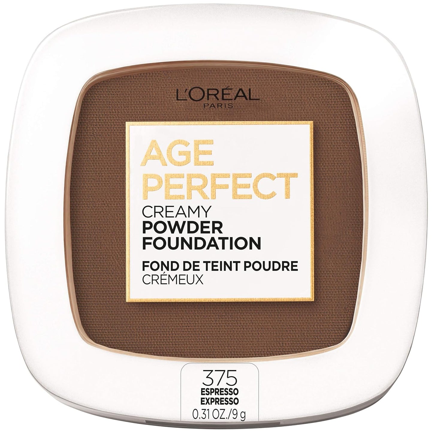 L'Oreal Paris Age Perfect Creamy Powder Foundation - 320 Warm Beige | 0.31 Ounce Compact