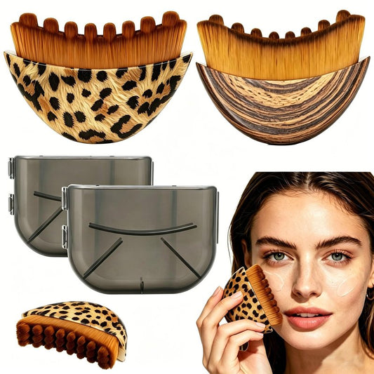 2PCS Lymphatic Contour Face Brush, Lymphatic Drainage Brush for Sculpting & Lifting, Gentle Facial Sculpting for Jawline & Cheeks, Ergonomic Lymphatic Face Brush for Chin & Neck, Ultra-Soft Bristles