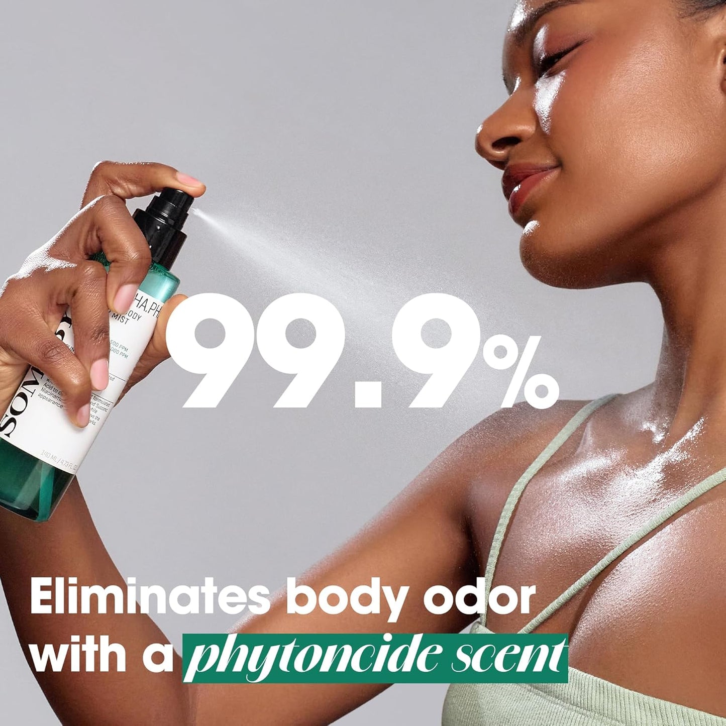 AHA BHA PHA 30 Days Miracle Body Toner Mist - Exfoliating Acne Spray with Salicylic Acid & Tea Tree | 4.73oz, 140ml
