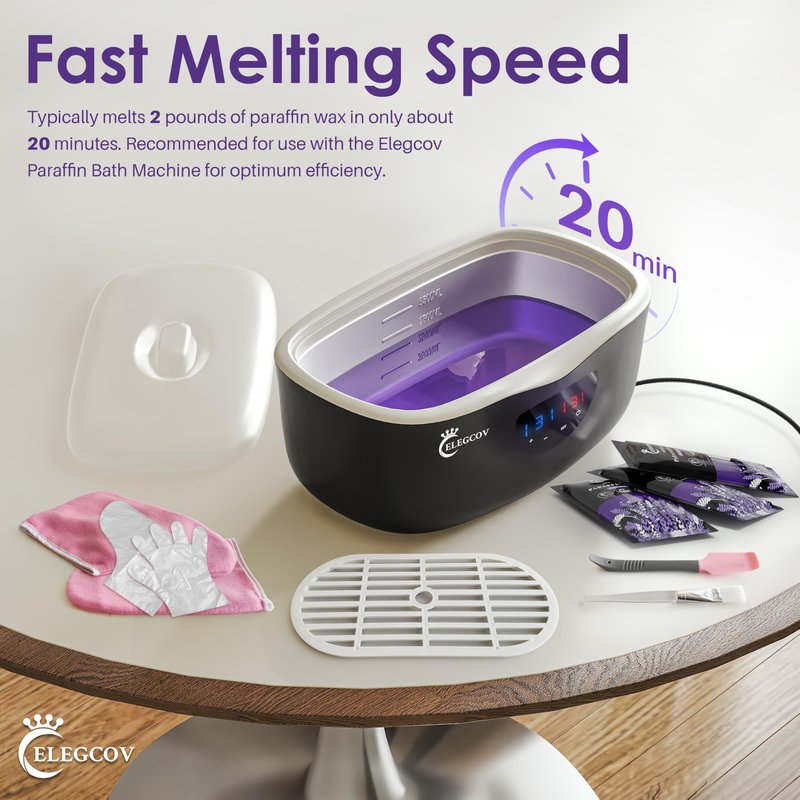 Paraffin Wax Kit - Paraffin Wax Refills - Paraffin Wax for Hand and Feet Refill, Paraffin Wax for Hands, Skin Moisturizing, Non-Greasy, Easy-Peeling
