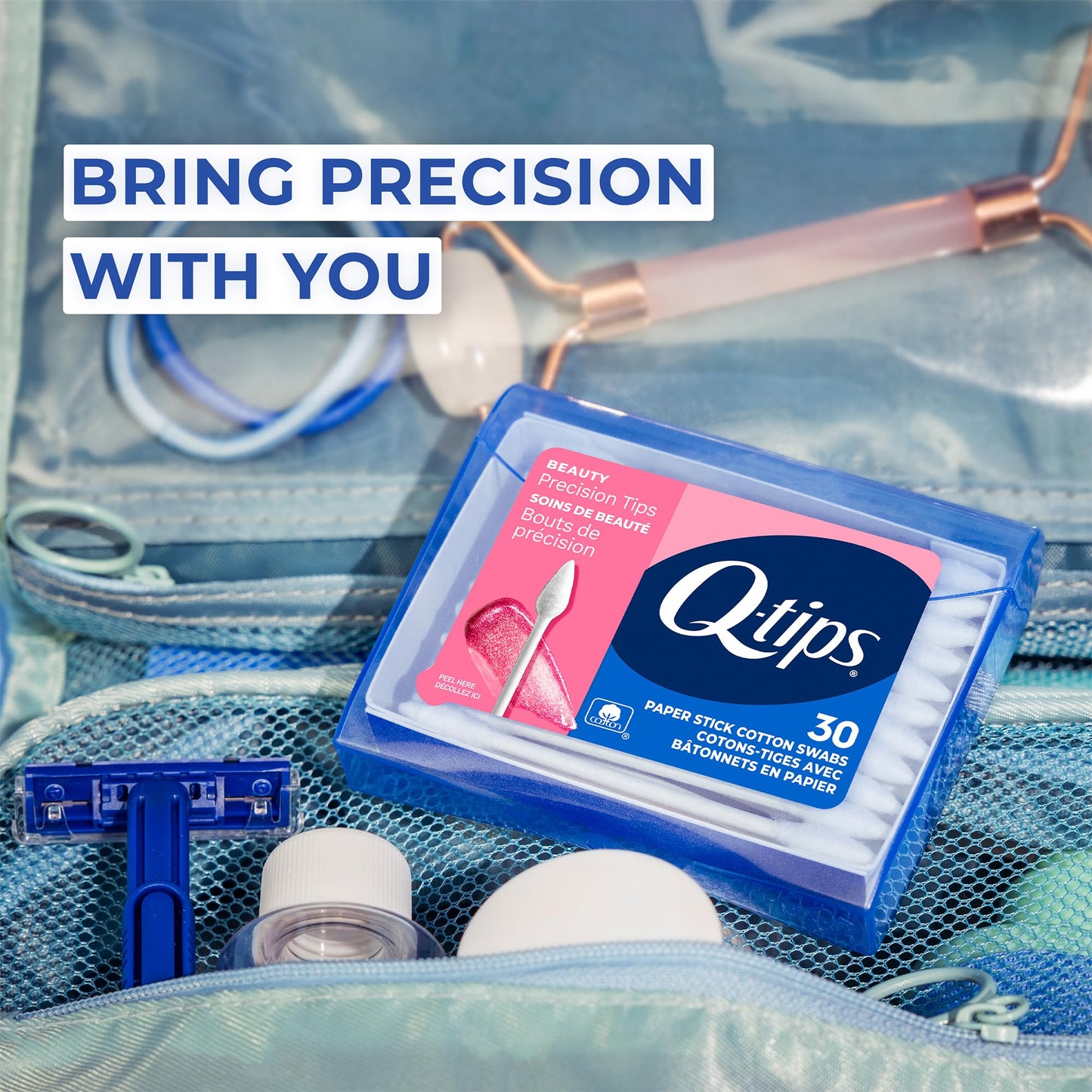 Q-tips Cotton Swabs, Precision Tips, Travel-Size 10-Pack – Household Essentials, Beauty & Personal Care, 30 Ct Ea
