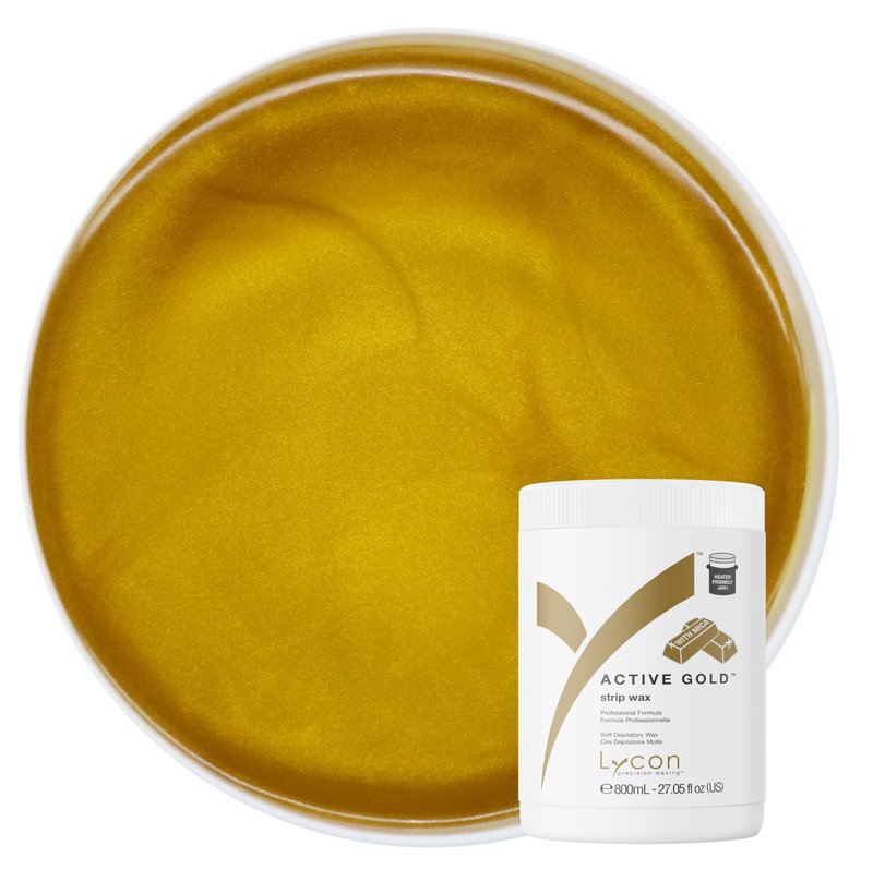 Lycon Active Gold Strip Wax for Hair Removal at Home, Soft Wax for Gentle Use Over Larger Areas, Professional-Grade Soothing Formula, Suitable for Sensitive Skin, 800ml