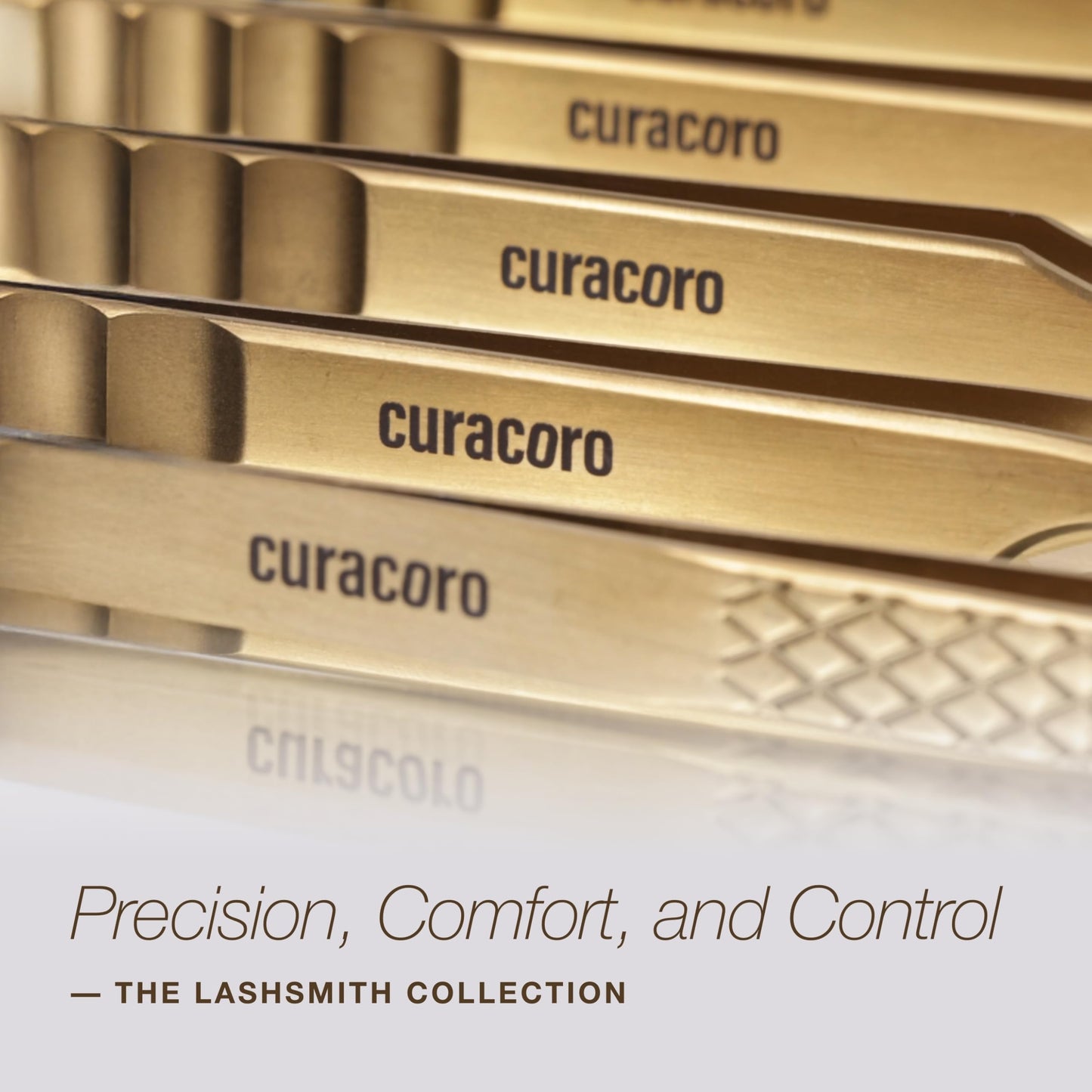 Curacoro Lash Tweezers for Eyelash Extensions - LashSmith Precision Curved Tweezers for Every Fan Style