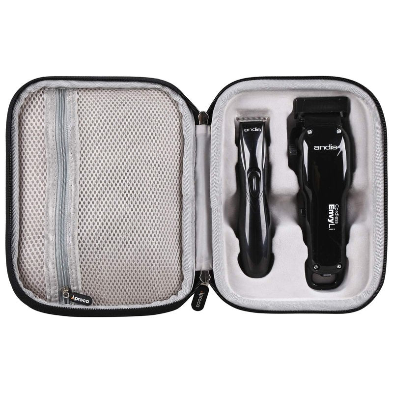 Aproca Case Compatible with Andis 75020 Professional Cordless Fade Combo Envy Li Clipper & Slimline Li Trimmer, Portable Storage Bag for Accessories (Case Only)