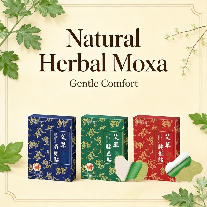 Women Moxibustion Patches Natural Herbal Moxa Self-Heating Warming Pads Acupoint Care for Body Relaxation Skin-Friendly Adhesive Patches 36 Pcs