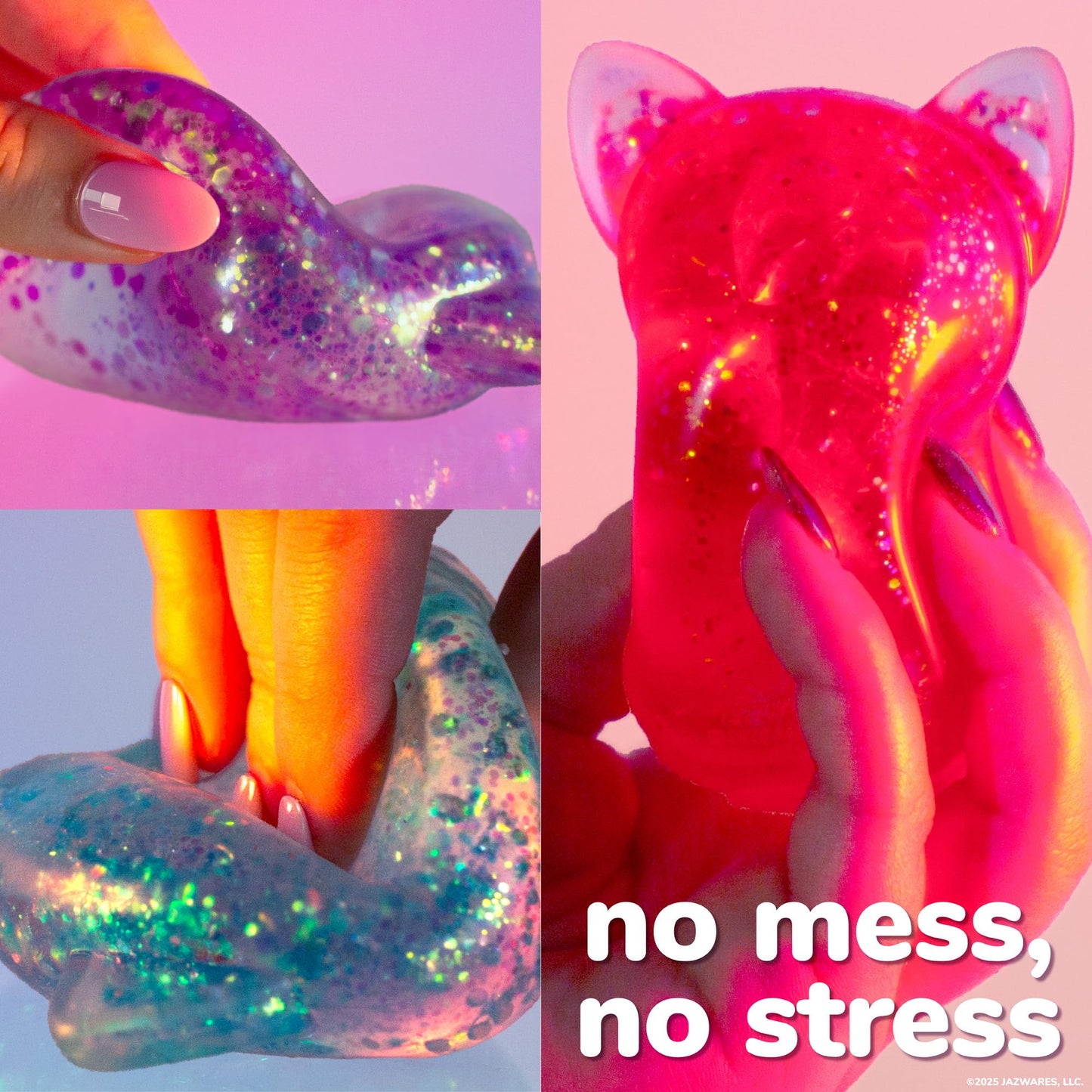 Original Squishmallows™ SLIMYGLOOP Blue Gelli Gels™, Slow Rising Sensory Squeeze Toy with Glitter, Gel Filled Fidget Toys